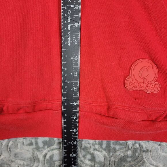 Cookies SF Hoodie Mens Large Red Cannabis Stoner Pullover Sweatshirt  Distressed - Picture 8 of 12